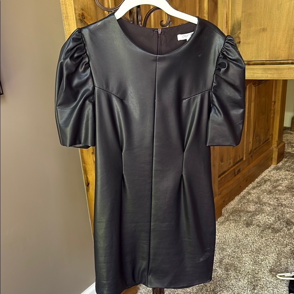 Elegant Black Puff Sleeve Dress